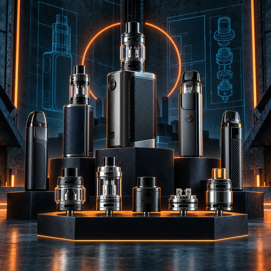 Kits and atomizers in a clearance layout