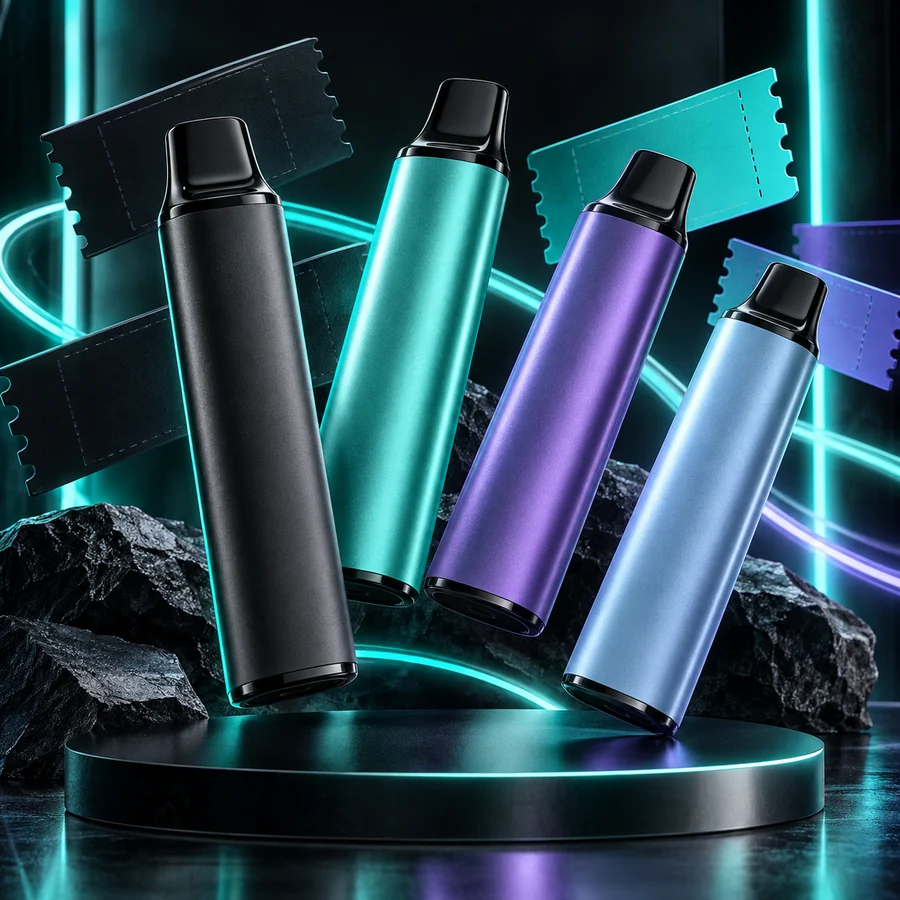 Disposable vapes arranged for a $3.99 deals collection