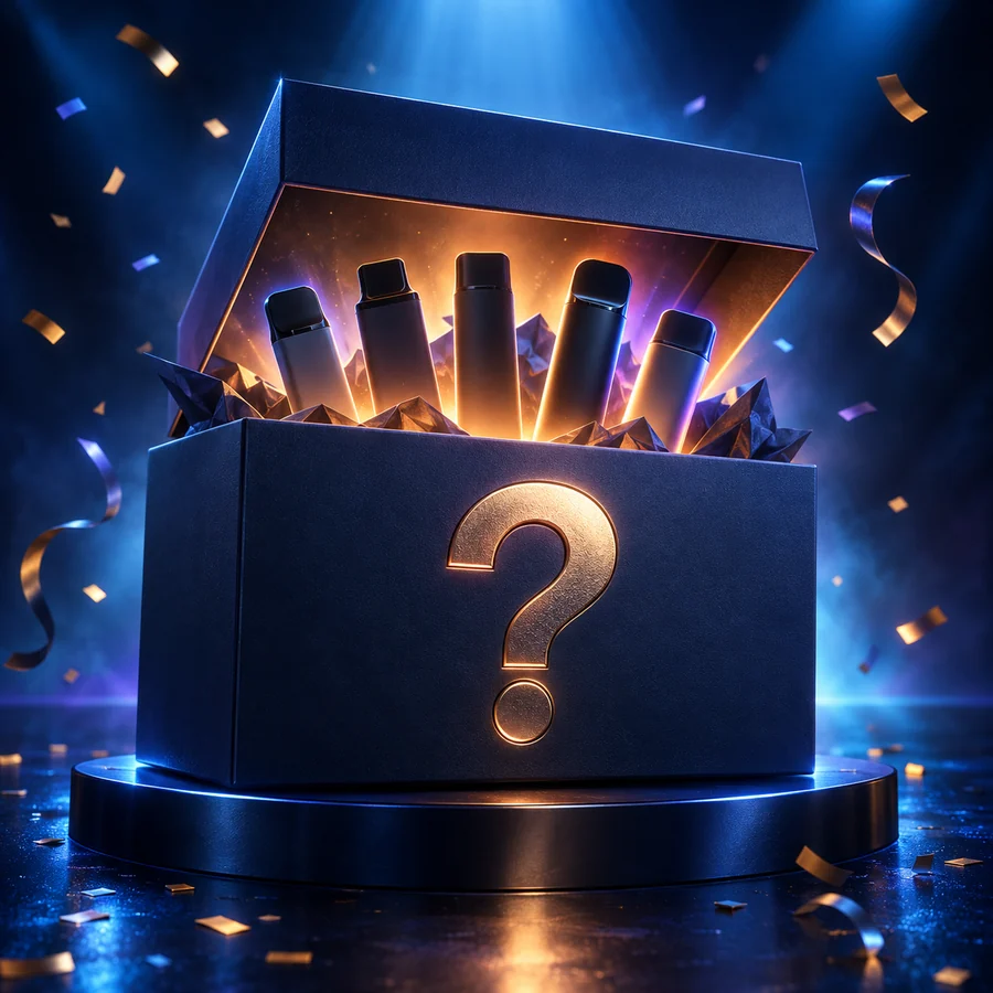 Mystery box of disposable vapes