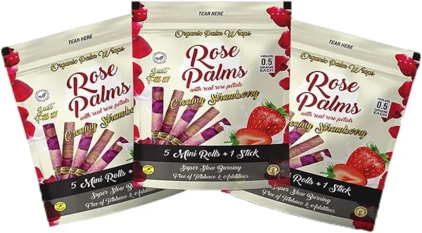 Rose Palms 5 Mini Rolls + 1 Stick