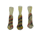 3" Silver Fumed Rasta & Galaxy Ribbon Chillum Hand Pipe