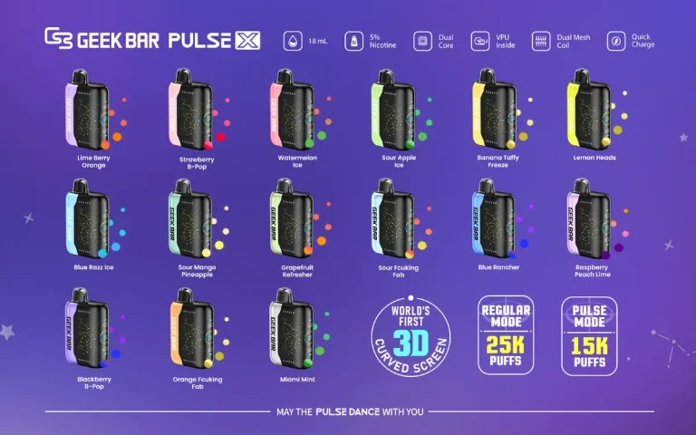 Geek Bar Pulse X 25K Flavors — Full List & Guide by Edition