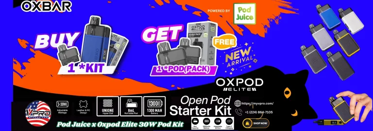 Introducing the Pod Juice x OXBAR Oxpod Elite – Now with an Exclusive Buy One, Get One Free Offer!