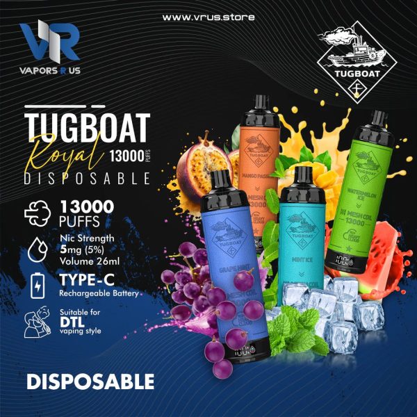 Z Bar Royal Tugboat 13K Disposable Vape 0%