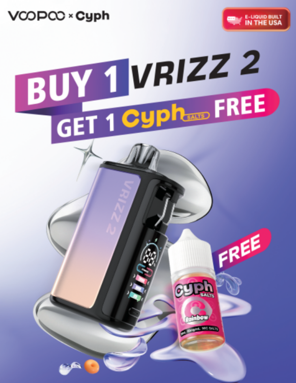 VooPoo VRIZZ 2 x Cyph Starter Kit-Azure + Cyph Salt VooPoo VRIZZ 2 x Cyph Starter Kit-Azure + Cyph Salt