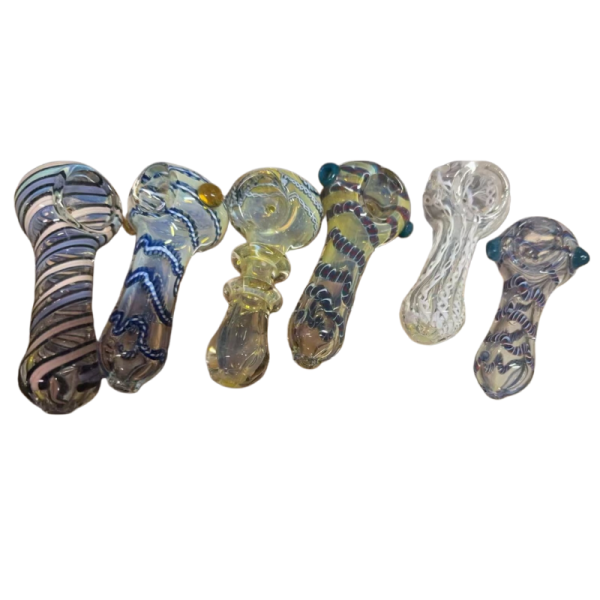 3.5-Inch Glass Hand Pipes Single - Assorted Color & Design