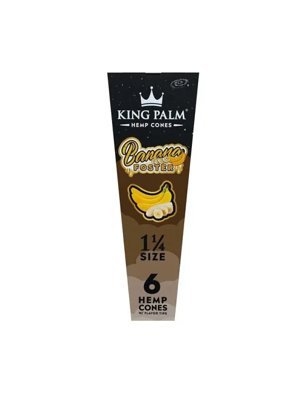 King Palm Hemp Cones 1 1/4 Size- Banana Foster King Palm Hemp Cones 1 1/4 Size- Banana Foster