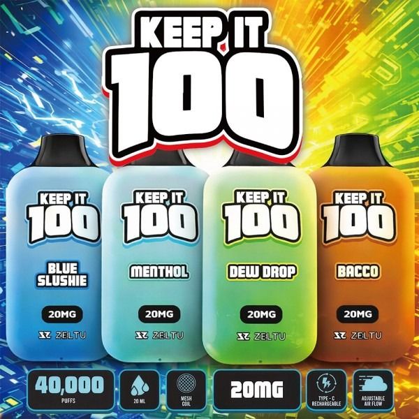 Keep It 100 40K Puffs Disposable Vape 20mg/2% Keep It 100 40K Puffs Disposable Vape 20mg/2%
