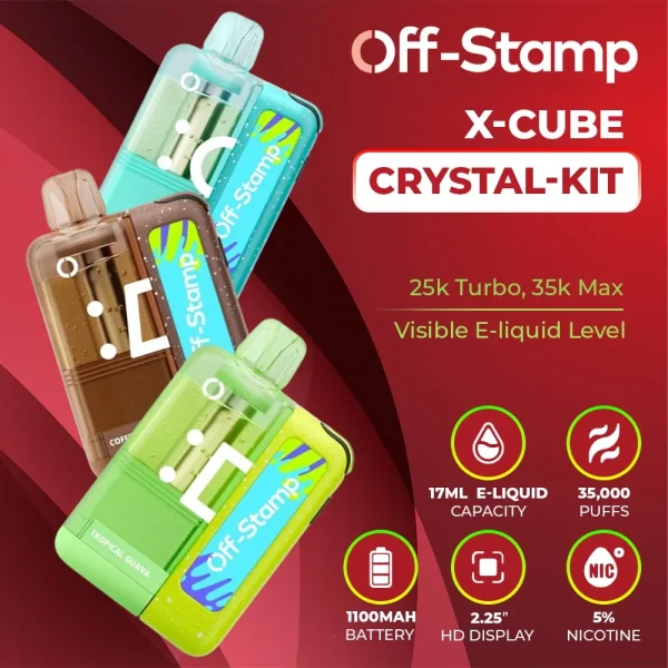 Off-Stamp X-Cube 35000 Crystal Disposable Vape 5% Off-Stamp X-Cube 35000 Crystal Disposable Vape 5%