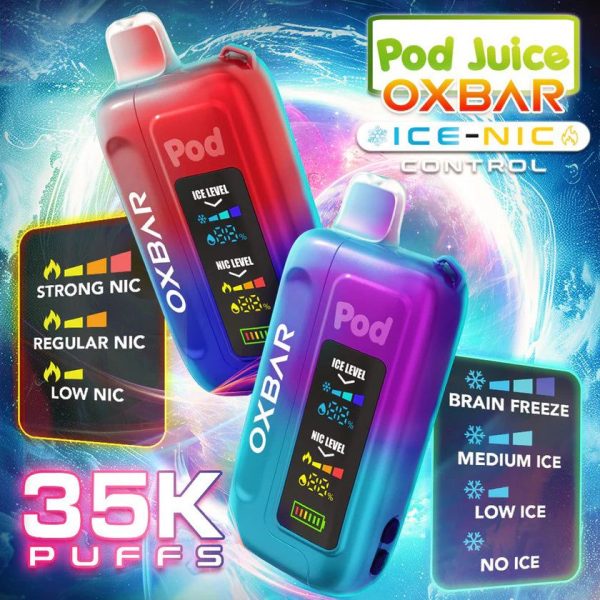 Pod Juice x OXBAR Ice-Nic Control 35K Disposable Pod Juice x OXBAR Ice-Nic Control 35K Disposable